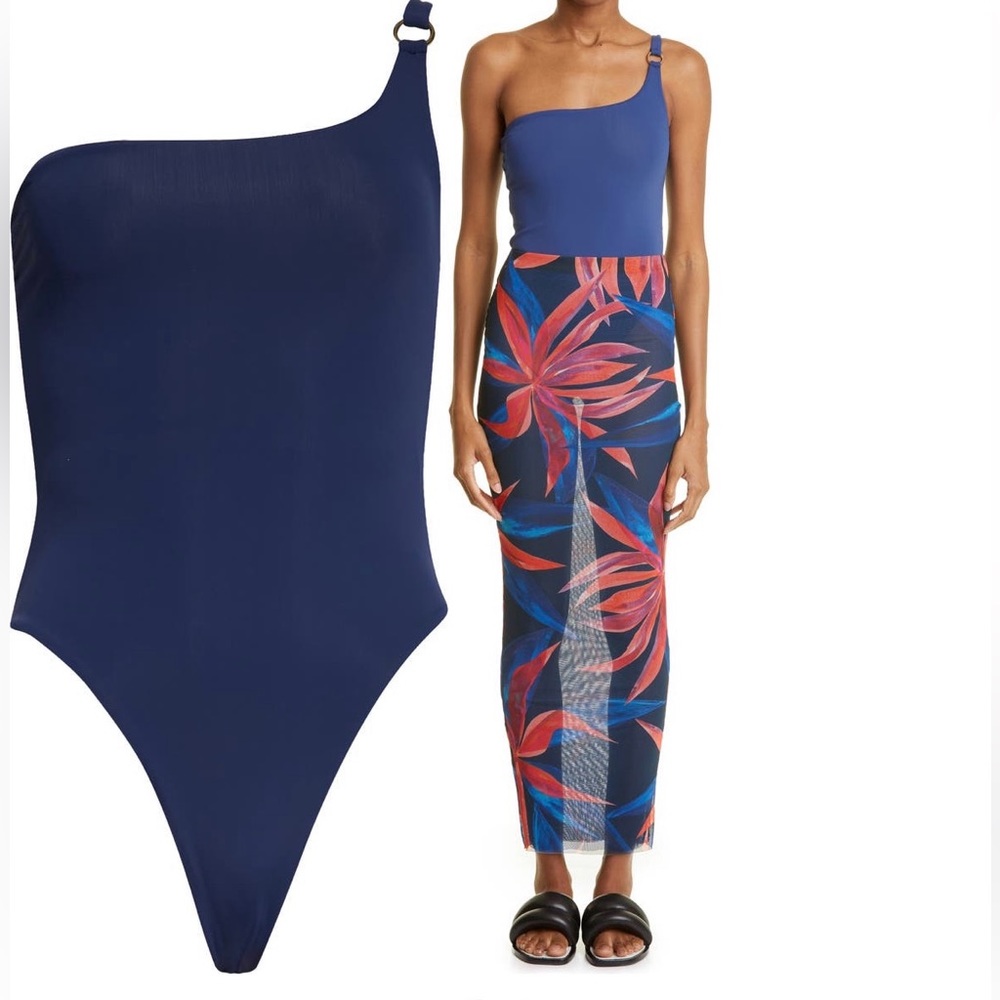 Louisa Ballou One Shoulder One Piece Swimsuit $320